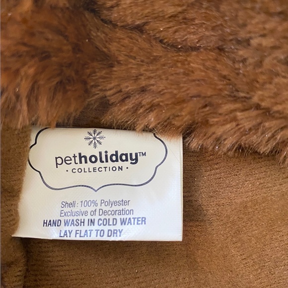 Pet Holiday Reindeer Fuzzy Glitter Pet Costume - Picture 6 of 6